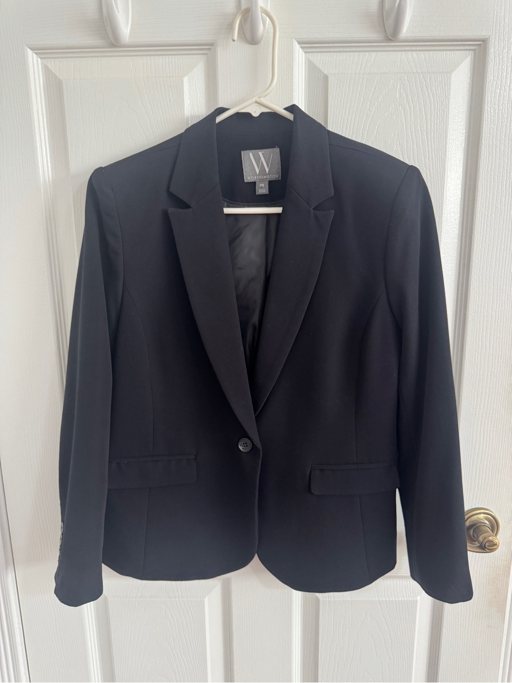 Worthington Black Tailored One-Button Blazer